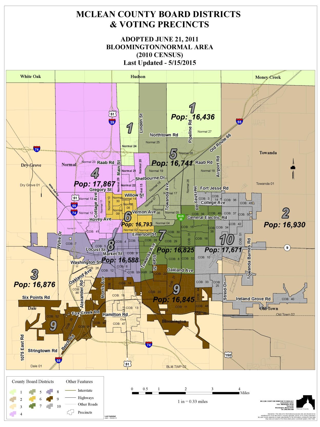 McLean County Board District Map